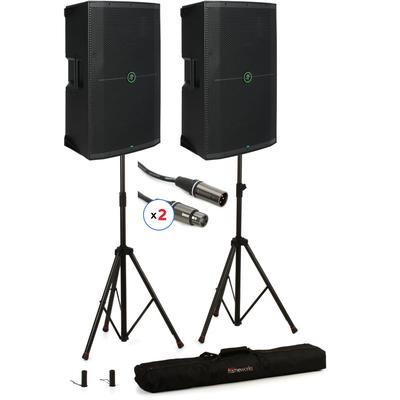 Mackie Thump215XT Enhanced 1400W 15-inch Powered Speaker Pair - Deluxe Bundle