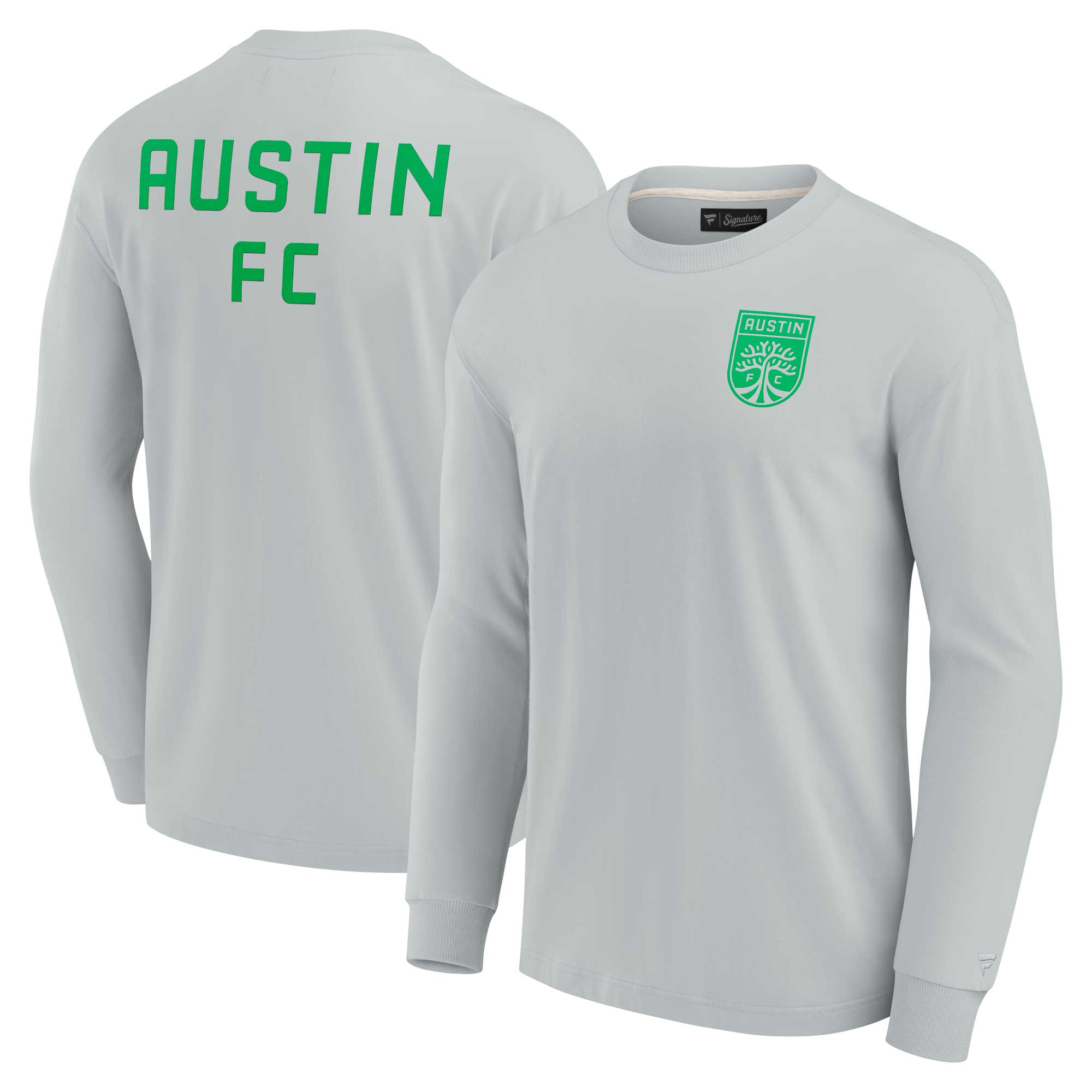 Unisex Fanatics Graues Austin FC Elements Superweiches Langarm-T-Shirt Image