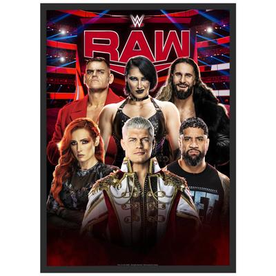 WWE RAW Weekly Programming Poster – gerahmt A3 Image