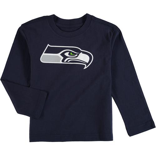 Seattle Seahawks Vorschul-Langarm-T-Shirt mit Teamlogo – College Navy