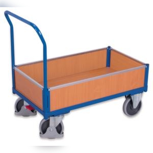 VARIOfit Bordwandwagen, Tragl. 400kg, Ladefl. LxB 850x460mm, Holzplatte Image