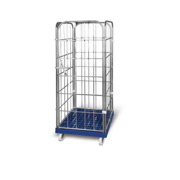 Rollbehälter 1460 KU blau, 724 x 815 mm, 4-seitig, 1 Vorderwand, Cr 3 Image