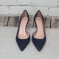 J. Crew Shoes | J Crew Lucie Suede D'orsay Pumps In Navy - Nwot | Color: Blue | Size: 9