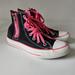 Converse Shoes | Converse All Star Chuck Taylor Unisex High Top Black Pink Laces Sneakers M 5 W | Color: Black/Pink | Size: 7