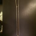 Madewell Jewelry | Madewell Rose Gold Beaded Necklace On Beige Rope | Color: Cream/Gold | Size: Os