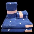 Kate Spade Bath | Kate Spade 8 Piece Royal Blue Polka Dot Towel Set 2 Bath 2 Hand 4 Washcloths New | Color: Blue/White | Size: Os