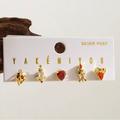 Disney Jewelry | Disney Villains Evil Queen & Jafar 14k Gold Plated Gemstone Stud Earrings Set | Color: Gold/Red | Size: Os