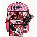 Disney Accessories | Bioworld Minnie Mouse 6 Piece Backpack Set | Color: Silver | Size: One Size