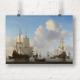 Willem van de Velde the Younger: Dutch Ships in a Calm. Fine Art Print/Poster.