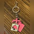 Kate Spade Accessories | Kate Spade Cut Out Spade Keychain/ Charm | Color: Pink/Silver | Size: Os