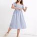 Madewell Dresses | Madewell | Lucie Smocked Midi Dress | Color: Blue/White | Size: S