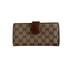 Gucci Bags | Gg Gucci Women's Tans & Brown Canvas Monogram Print Snap Long Wallet | Color: Brown/Tan | Size: Os