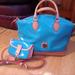 Dooney & Bourke Bags | Dooney And Bourke Blue Patent Leather Handbag Pre-Owned | Color: Blue | Size: Os