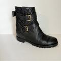 Kate Spade Shoes | Kate Spade Quilted Samara Moto Chunky Black Ankle Boots - Size 6.5 | Color: Black | Size: 6.5