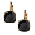 Kate Spade Jewelry | Kate Spade Jet Black Crystal Squared Away Leverback Earrings | Color: Black/Gold | Size: Os