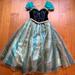 Disney Costumes | Disney Store Frozen Anna’s Coronation Dress 7/8 | Color: Black/Green | Size: 7/8