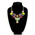 J. Crew Jewelry | Gorgeous Vintage J Crew Multi Gem Cluster Statement Necklace Gold Tone 18" Euc | Color: Gold/Yellow | Size: 18"