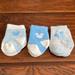 Disney Accessories | 5/$10 (3) Pair Disney Mickey Mouse Baby Boy Socks 0-3m | Color: Blue/White | Size: Osbb