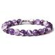 Natural Natural Women men amethysts quarzt crystal stone bracelet jewelry friendship diy bracelets Beads Bracelet (Length : 17cm, Metal Color : 5 Kunzite) (1 Dream Amethyst 19cm)