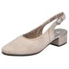 Slingpumps RIEKER, Damen, Gr. 41, beige (hellbeige), Lederimitat, klassisch, Schuhe, Abendschuh, Sommerschuh, Blockabsatz, mit verstellbarem Riemchen, Topseller