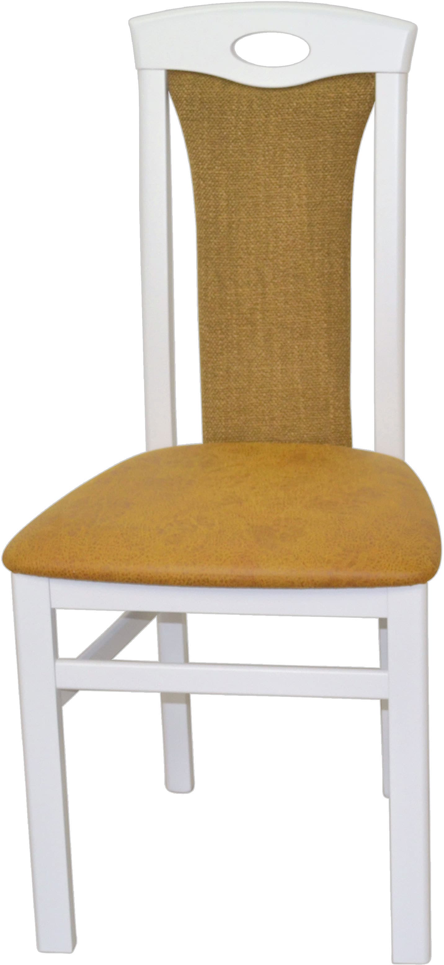 4-Fußstuhl, gelb (gelb, weiß), B:45cm H:95cm T:48cm, HOFMANN LIVING AND MORE, Stühle Image