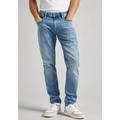 Tapered-fit-Jeans PEPE JEANS "TAPERED JEANS" Gr. 34, Länge 34, light used mn5 Herren Jeans Tapered-Jeans