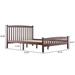 Classic Panel Bed Vertical Strip with Headboard Brown