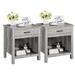 Farmhouse Square Nightstand Set of 2