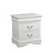 Louis Philippe Nightstand - 2-Drawer Platinum Nightstand (24 in. H X 21 in. W X 15 in. D)