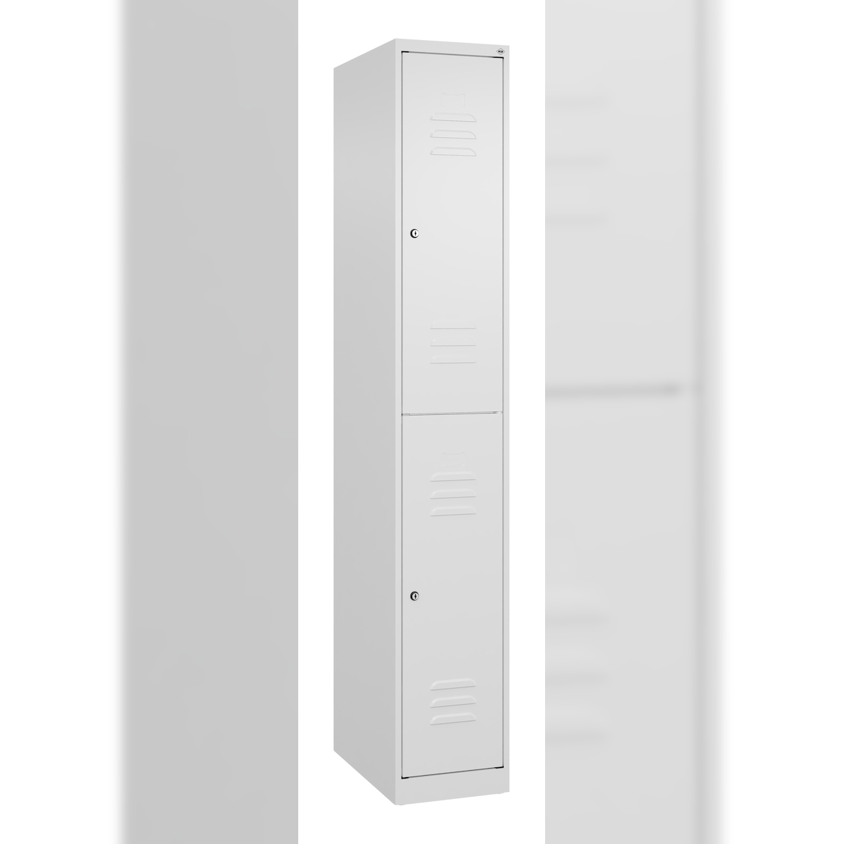 C+P Doppelstock-Spind Classic PLUS, 1 Abteil, 1850x300x500mm, 9016/9016 Image