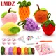 LMDZ Fruit Crochet Starter Kit for Beginners 3 PCS Crochet Yarn Kit Knitting Set with Crochet Hooks