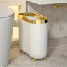 Kompakter leiser Mülleimer für Bad/Schlafzimmer-stromfrei platzsparend mit optionalem Deckel