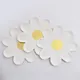10Pcs 7 Inches Daisy Picnic Tableware Disposable Plate Flower Dinner Plate Cake Tray for Kids