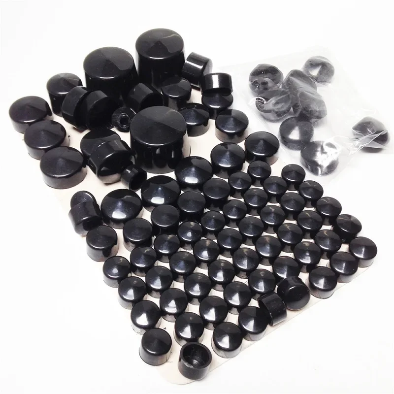 Schwarze Motorrad-Schrauben-Topper-Kappen für Harley Davidson Softail Twin Cam 2000–2006