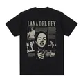 Lana Del Rey Singer Print T-Shirt Hip Hop Streetwear Harajuku manica corta più neutro per uomo e