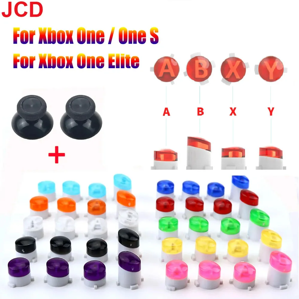 JCD 1set Bullet Buttons ABXY Mod Kit For Xbox One Controller Buttons Repair Part For Xbox One Slim/Xbox One Elite Gamepad