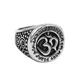 Großhandel Om Symbol Buddhismus zen Kunst Ring Edelstahl Schmuck Classsic Indien Om Yoga Motor