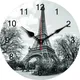 Horloge murale tour de Paris vintage salon chambre à coucher horloge ronde silencieuse salle à