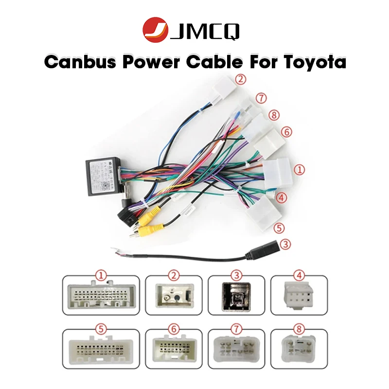 Für Toyota Corolla/Camry/RAV4 Mit Canbus Für Toyota Hohe verdrahtung 16-pin Android Kabelbaum Power kabel Adapter Image