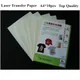 (A4*10pcs) Top Quality Laser Toner Transfer Paper For Light Tshirt Only Thermal Paper Papel