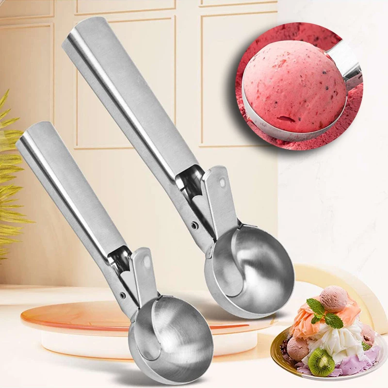 Edelstahl Eis löffel Ball Digger multifunktion ale elastische Art Frucht löffel Wassermelone Haushalt Küchengeräte tmz Image