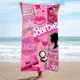 Barbie Princess Anime Beach Towel Disney Girl Full Pink Children Hand Shower Travel Towels Bathroom
