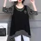 2023 Stylish Fake Two Pieces Striped Pullovers Casual Patchwork Women's Clothing Korean Loose Spring