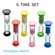 6 Pieces/set Sand Clock Colorful Hourglass Shower Timer Children's Home Decoration Clock Decoration