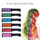 6 Colors Hair Chalk Comb Temporary Hair Color Dye Washable Hair Chalk For Girls
