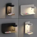 Mur LED lampe moderne simplicité intérieur applique murale chambre lampe de nuit lampe de chevet lumière LED avec Usb téléphone portable charge