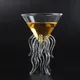 Verre à Cocktail Créatif en Forme de Pieuvre Transparent pour Méduse Jus Vin Champagne