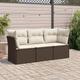 Vidaxl - Set Divano da Giardino 3 pz con Cuscini Marrone in Polyrattan