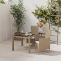 Set Mobili da Giardino 3 pz - Salotto da Giardino con Cuscini in Polyrattan Beige BV278595 Bonnevie