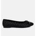 London Rag Naoki Quilted Faux Leather Ballerinas - Black